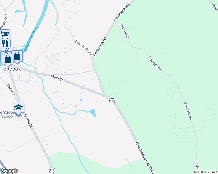 map of restaurants, bars, coffee shops, grocery stores, and more near 6 Indian Ridge Road in Hopkinton