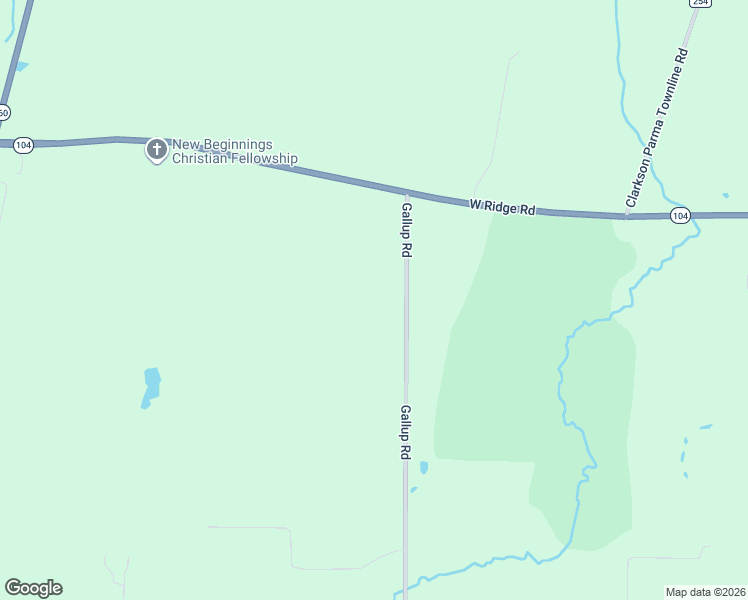 map of restaurants, bars, coffee shops, grocery stores, and more near 93 Gallup Road in Brockport