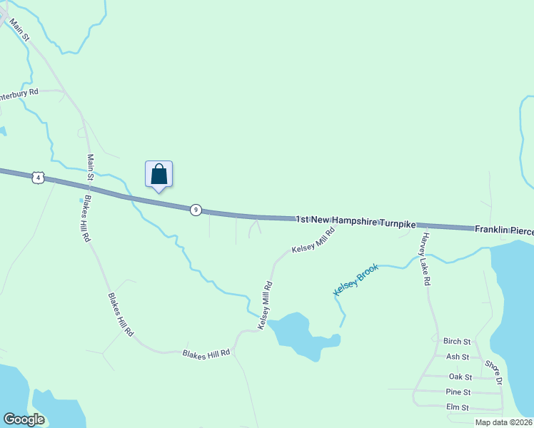 map of restaurants, bars, coffee shops, grocery stores, and more near 1124 1st New Hampshire Turnpike in Northwood