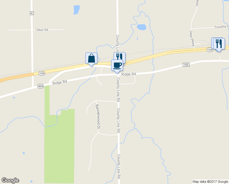 map of restaurants, bars, coffee shops, grocery stores, and more near 807 County Line Road in Ontario