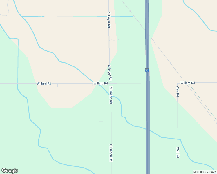 map of restaurants, bars, coffee shops, grocery stores, and more near 5007 Willard Road in Birch Run