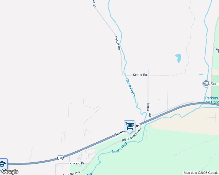 map of restaurants, bars, coffee shops, grocery stores, and more near in Roseburg North