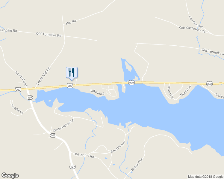 map of restaurants, bars, coffee shops, grocery stores, and more near 21 Oak Road in Epsom