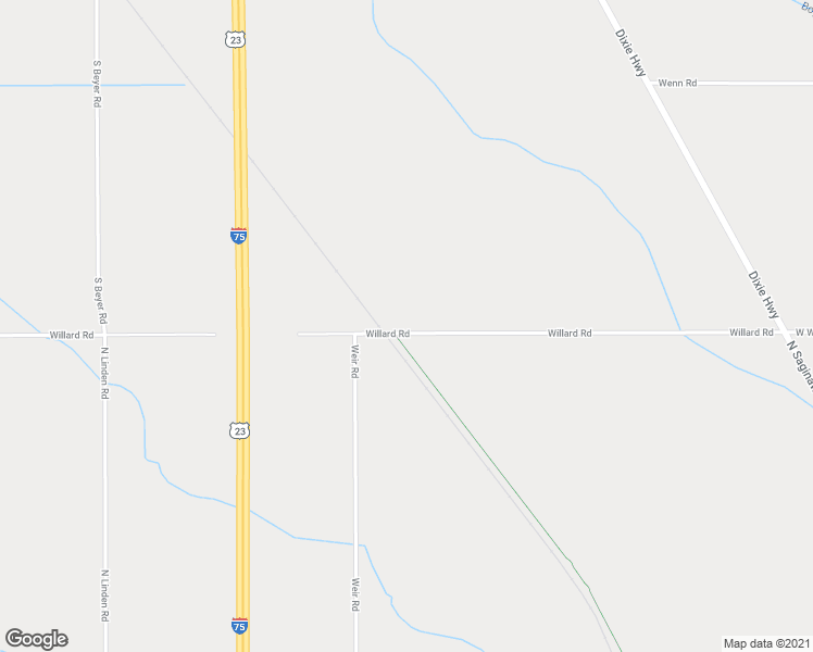 map of restaurants, bars, coffee shops, grocery stores, and more near 4210 Willard Road in Birch Run