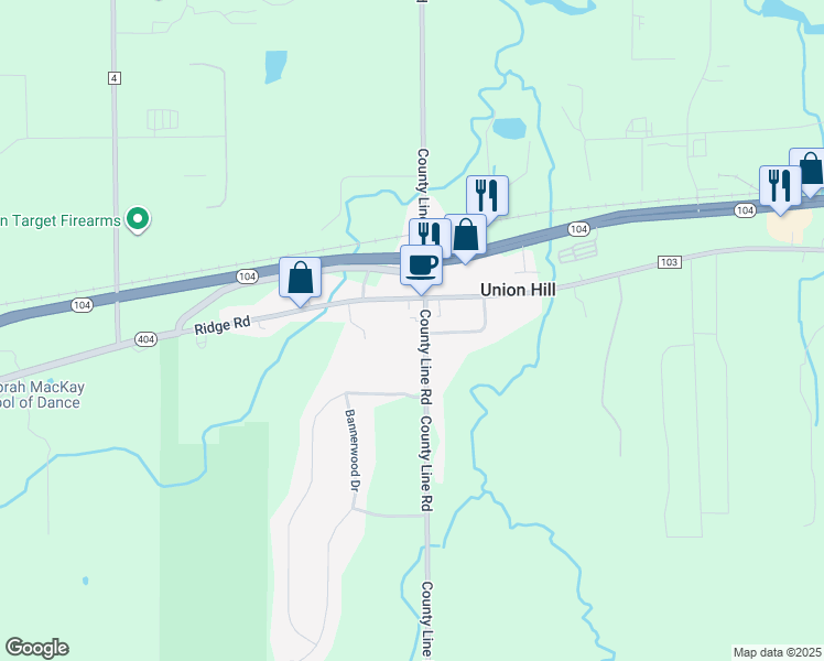map of restaurants, bars, coffee shops, grocery stores, and more near 807 County Line Road in Ontario