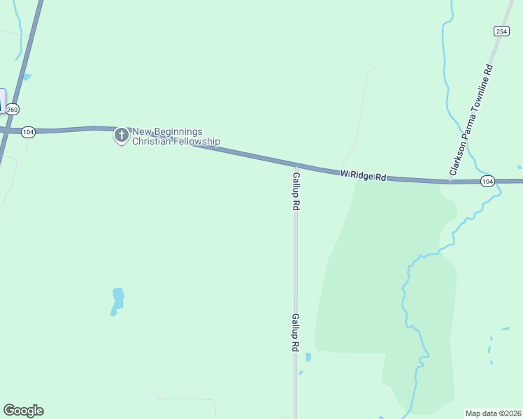 map of restaurants, bars, coffee shops, grocery stores, and more near 39 Gallup Road in Brockport