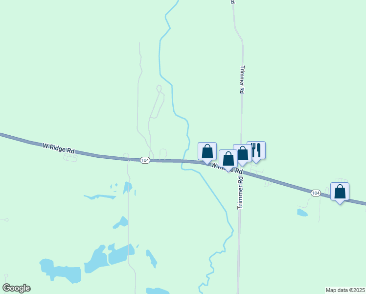 map of restaurants, bars, coffee shops, grocery stores, and more near 5416 West Ridge Road in Spencerport