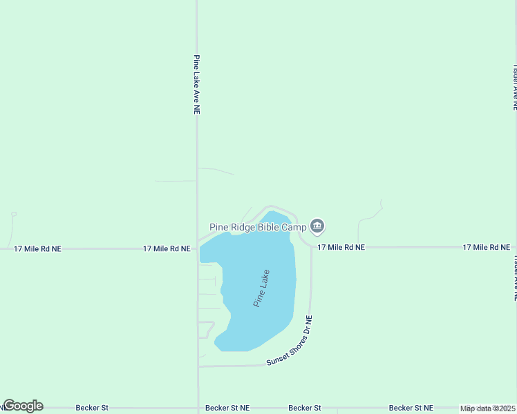 map of restaurants, bars, coffee shops, grocery stores, and more near 8143 17 Mile Road Northeast in Cedar Springs