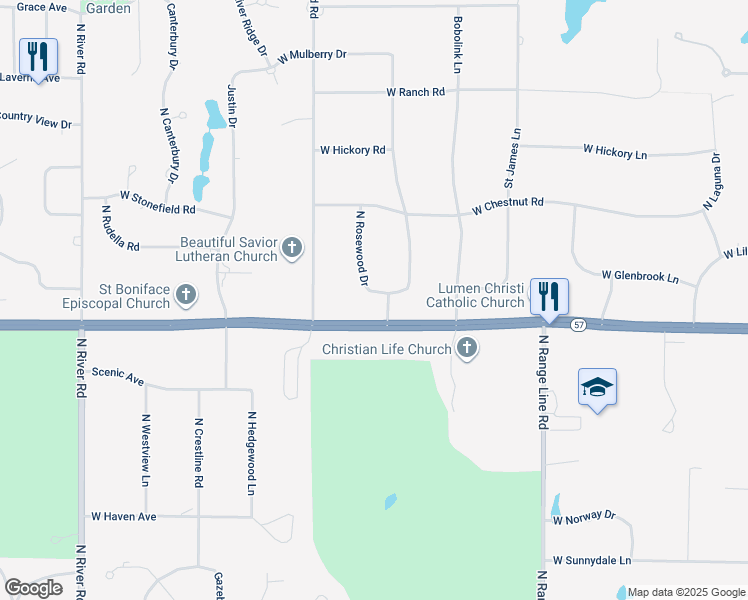 map of restaurants, bars, coffee shops, grocery stores, and more near 11231 Mulberry Drive in Mequon