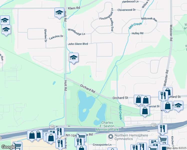 map of restaurants, bars, coffee shops, grocery stores, and more near 781 Blue Creek Dr in Webster