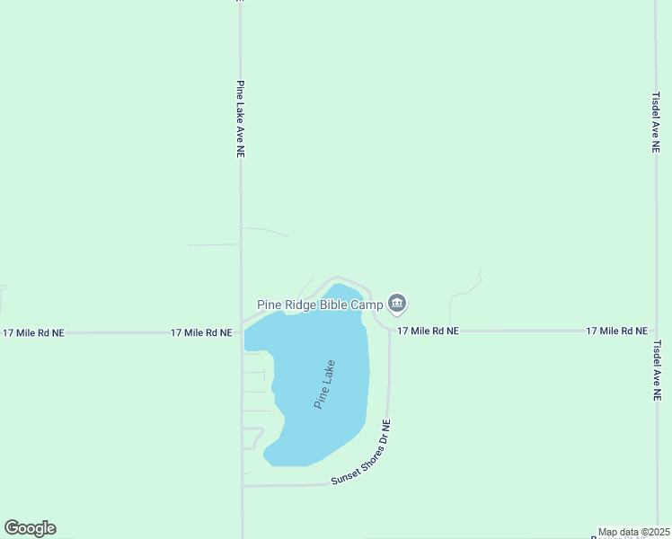 map of restaurants, bars, coffee shops, grocery stores, and more near 8143 17 Mile Road Northeast in Cedar Springs