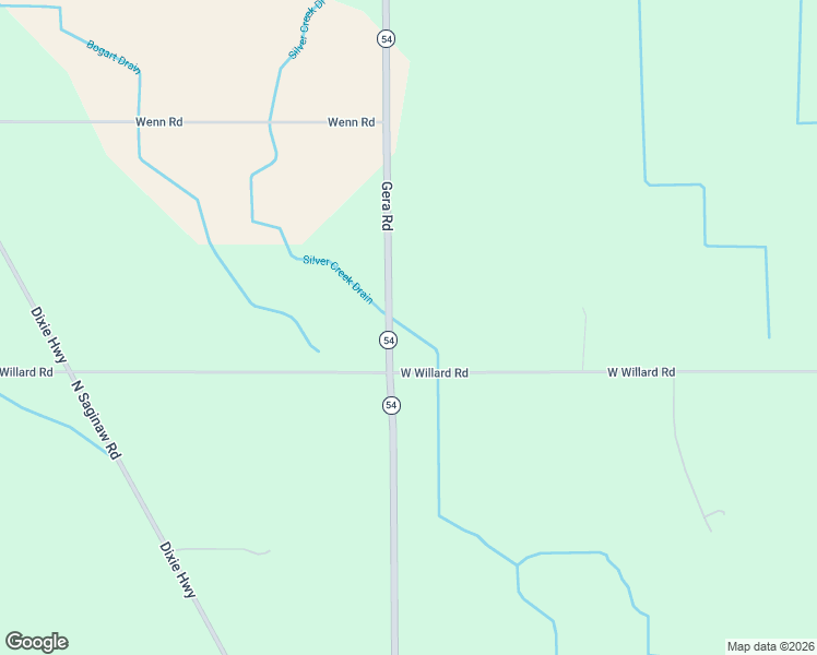 map of restaurants, bars, coffee shops, grocery stores, and more near 13400 Gera Road in Birch Run