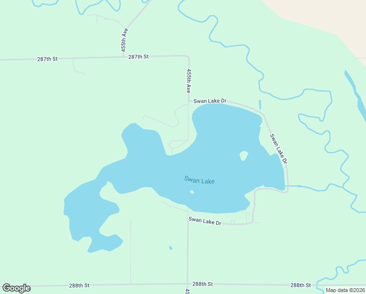 map of restaurants, bars, coffee shops, grocery stores, and more near 455th Avenue in Hurley