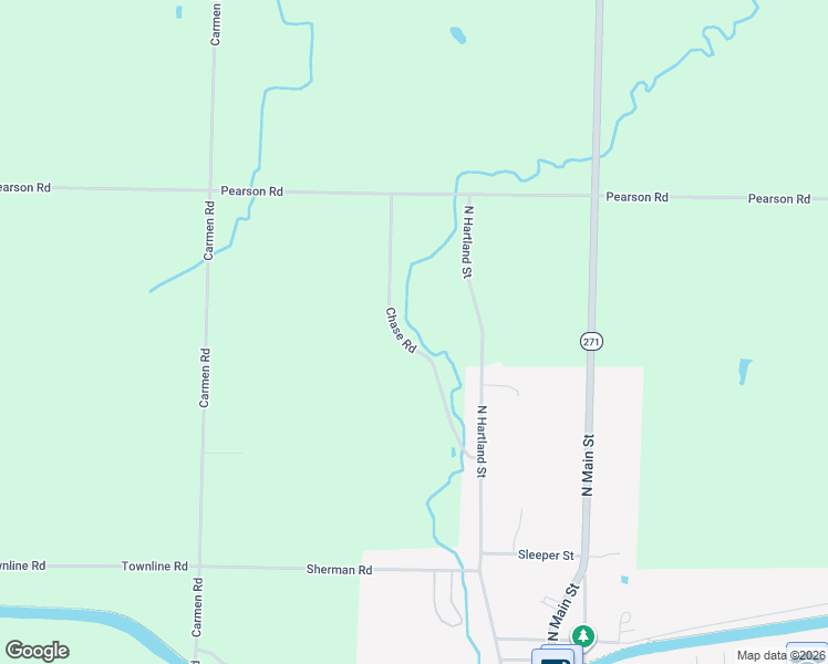 map of restaurants, bars, coffee shops, grocery stores, and more near 3835 Chase Road in Middleport
