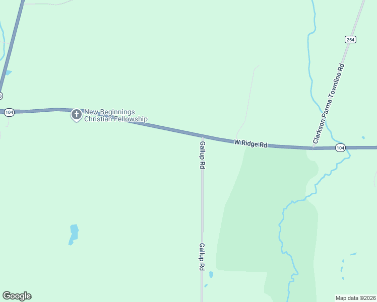 map of restaurants, bars, coffee shops, grocery stores, and more near 39 Gallup Road in Brockport