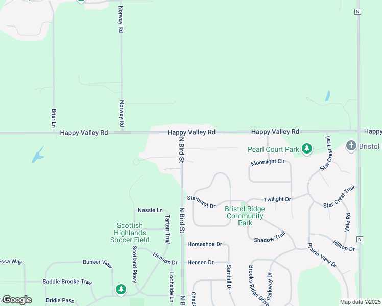 map of restaurants, bars, coffee shops, grocery stores, and more near 6832 North Bird Street in Sun Prairie