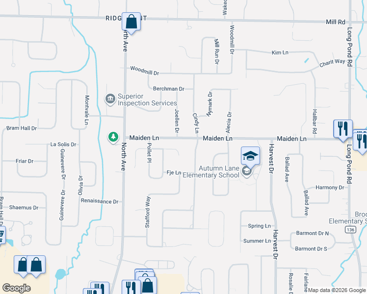 map of restaurants, bars, coffee shops, grocery stores, and more near 249 Chicory Ridge in Rochester