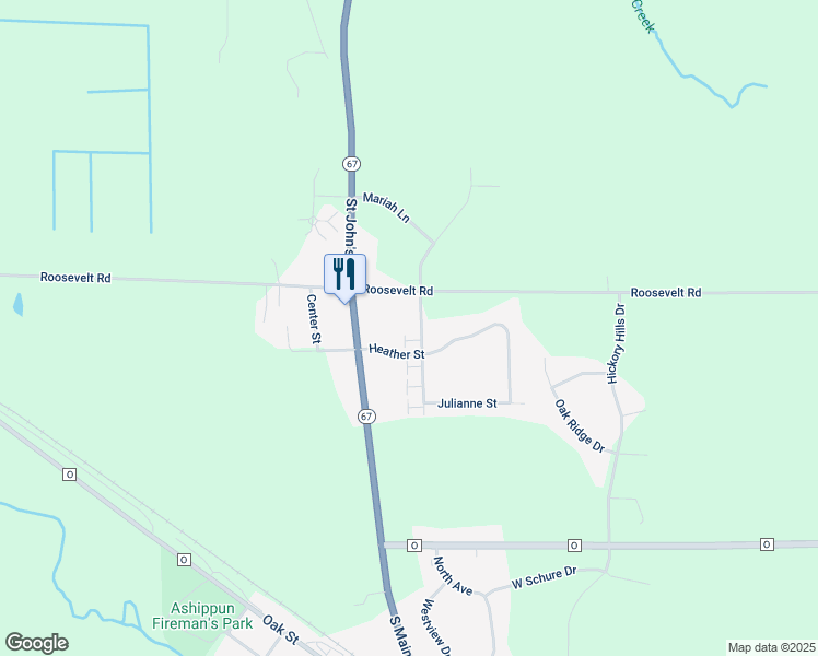 map of restaurants, bars, coffee shops, grocery stores, and more near N887 Amanda Street in Oconomowoc