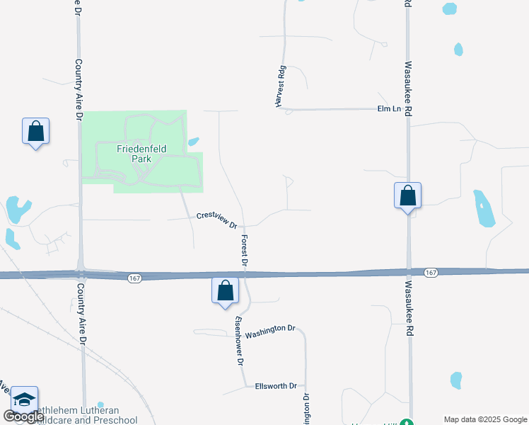 map of restaurants, bars, coffee shops, grocery stores, and more near N113W13132 Crestview Drive in Cedarburg