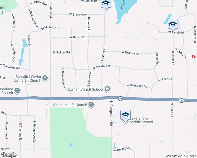 map of restaurants, bars, coffee shops, grocery stores, and more near 11317 Saint James Lane in Mequon
