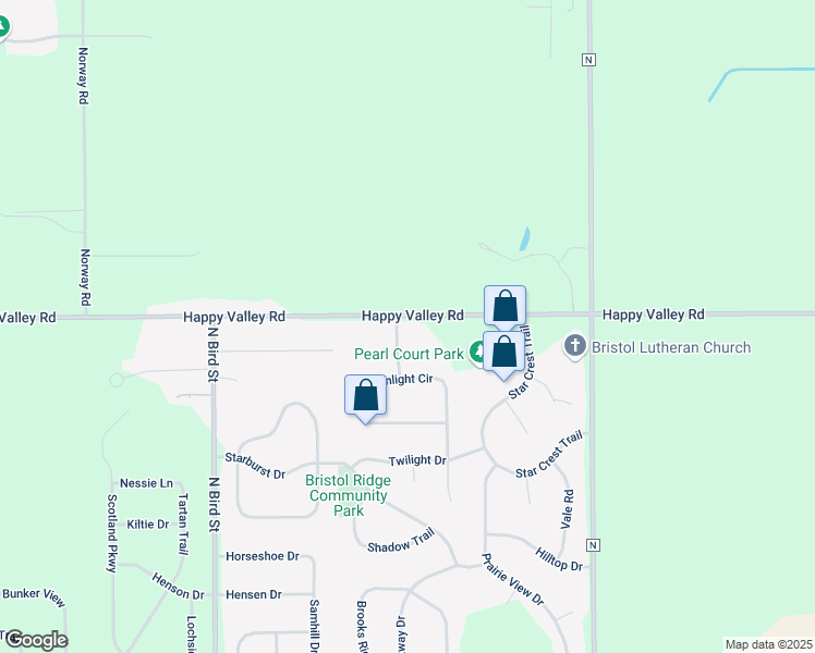 map of restaurants, bars, coffee shops, grocery stores, and more near 6864 Northern Light Drive in Sun Prairie