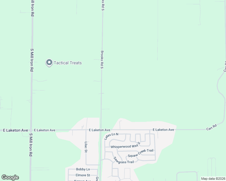 map of restaurants, bars, coffee shops, grocery stores, and more near 1576 Brooks Road South in Muskegon
