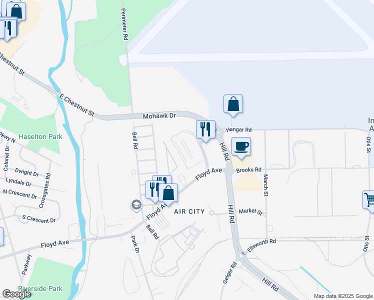 map of restaurants, bars, coffee shops, grocery stores, and more near 704 Broadway in Rome