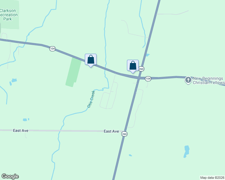 map of restaurants, bars, coffee shops, grocery stores, and more near 22 Alice Lane in Brockport