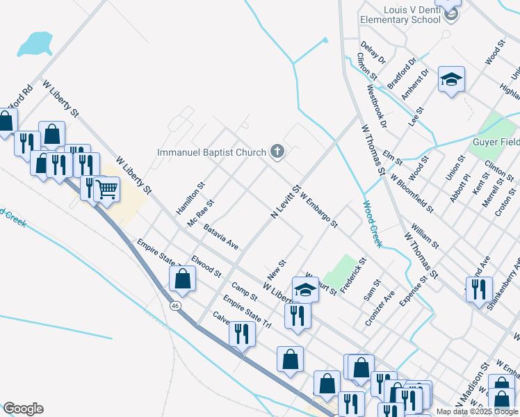 map of restaurants, bars, coffee shops, grocery stores, and more near 907 Lenox Street in Rome