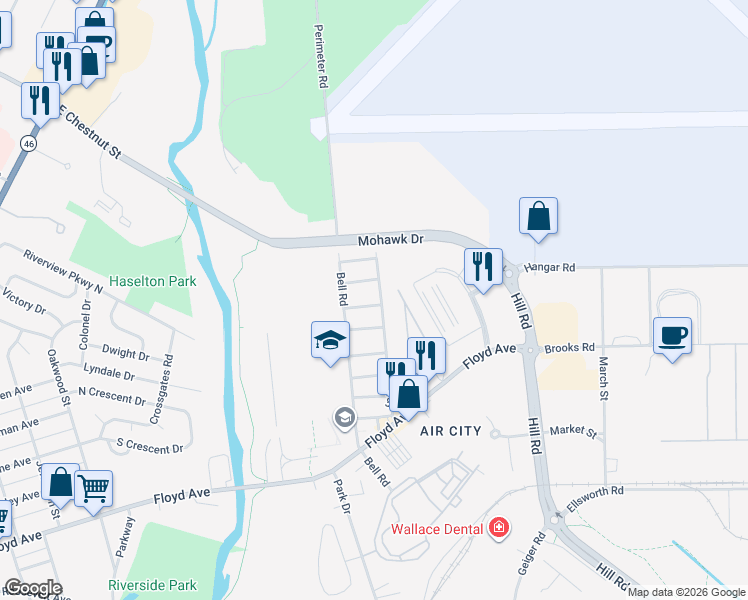 map of restaurants, bars, coffee shops, grocery stores, and more near 707 Broadway in Rome
