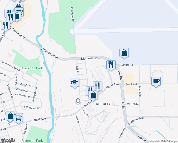 map of restaurants, bars, coffee shops, grocery stores, and more near 704 Broadway in Rome