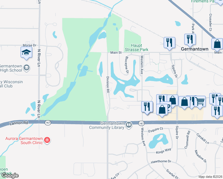 map of restaurants, bars, coffee shops, grocery stores, and more near 11392 Division Road in Jackson