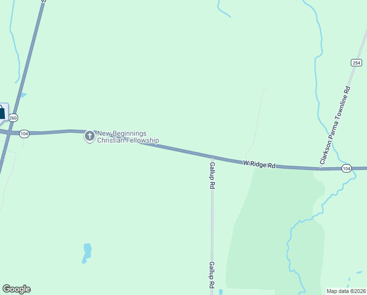 map of restaurants, bars, coffee shops, grocery stores, and more near 7216 West Ridge Road in Brockport