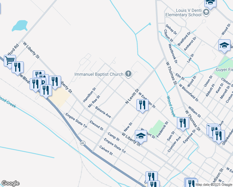 map of restaurants, bars, coffee shops, grocery stores, and more near 907 Lenox Street in Rome