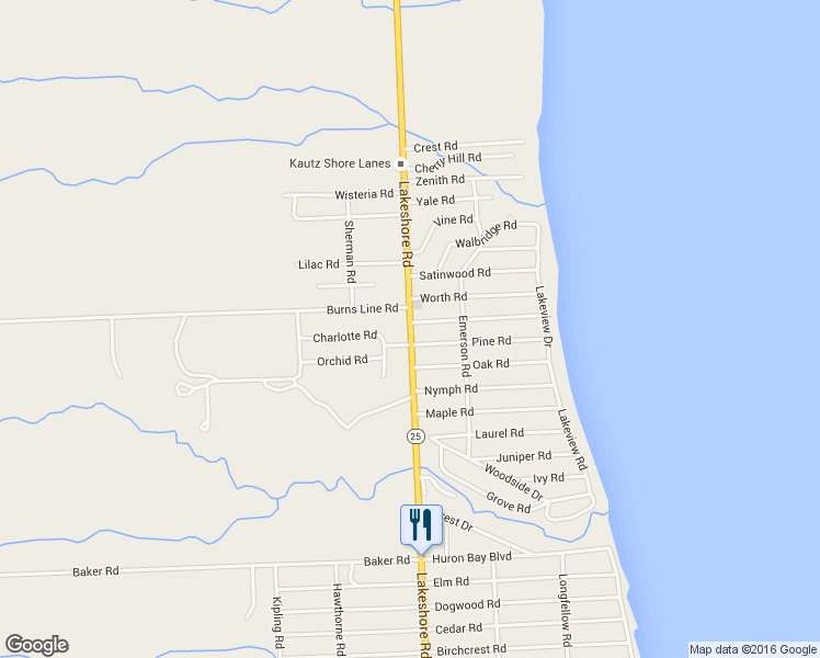 map of restaurants, bars, coffee shops, grocery stores, and more near 7020 Lakeshore Road in Lexington