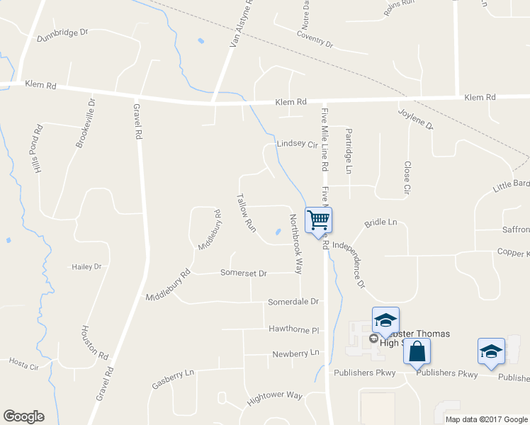 map of restaurants, bars, coffee shops, grocery stores, and more near 673 Northbrook Way in Webster