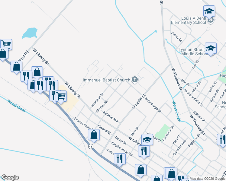 map of restaurants, bars, coffee shops, grocery stores, and more near 319 Mc Rae Street in Rome