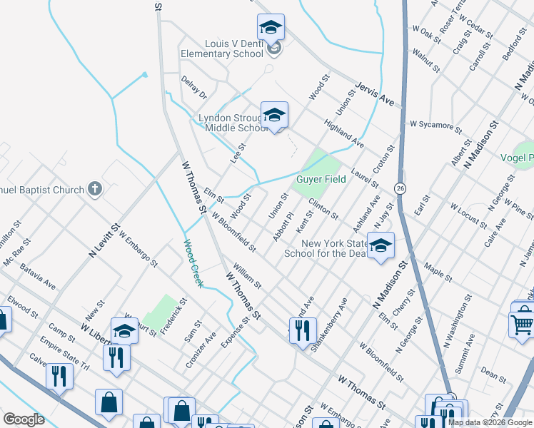 map of restaurants, bars, coffee shops, grocery stores, and more near 705 Union Street in Rome
