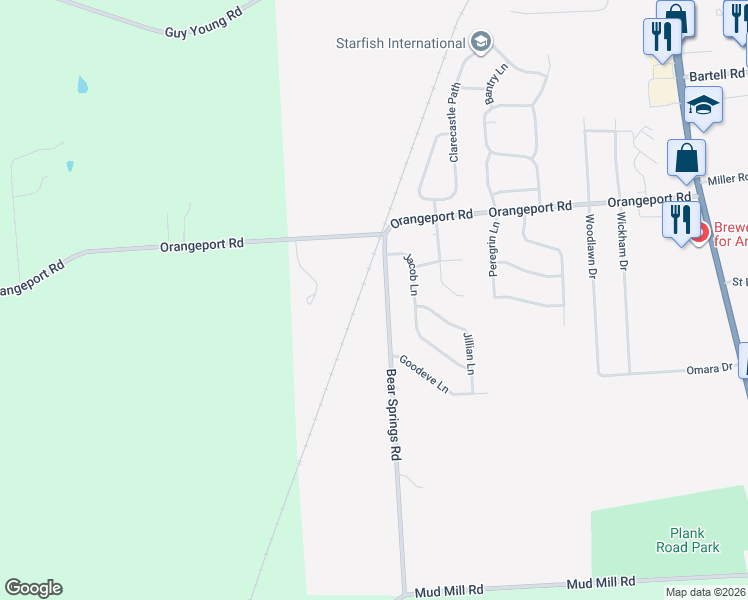 map of restaurants, bars, coffee shops, grocery stores, and more near 9493 Bear Springs Road in Brewerton