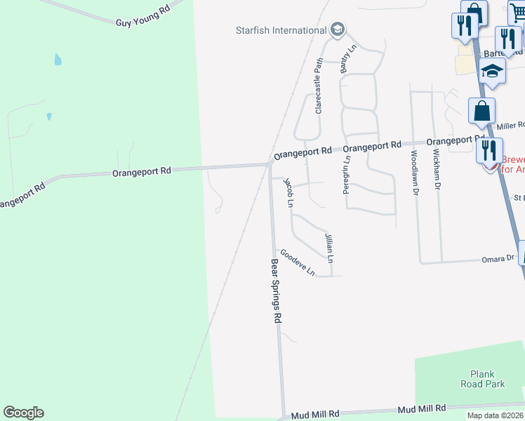 map of restaurants, bars, coffee shops, grocery stores, and more near 9493 Bear Springs Road in Brewerton