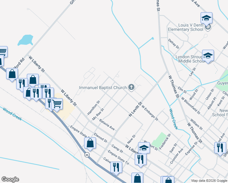 map of restaurants, bars, coffee shops, grocery stores, and more near 319 Mc Rae Street in Rome