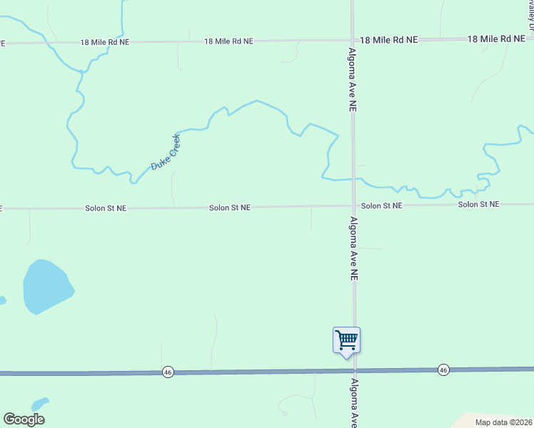 map of restaurants, bars, coffee shops, grocery stores, and more near 2270 Solon Street Northeast in Cedar Springs