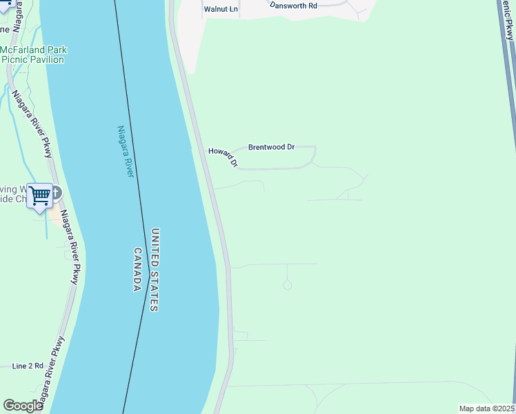map of restaurants, bars, coffee shops, grocery stores, and more near 3845 River Rd in Youngstown