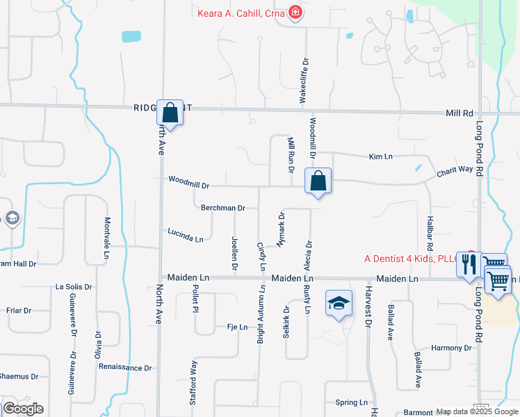 map of restaurants, bars, coffee shops, grocery stores, and more near 122 Cindy Lane in Rochester