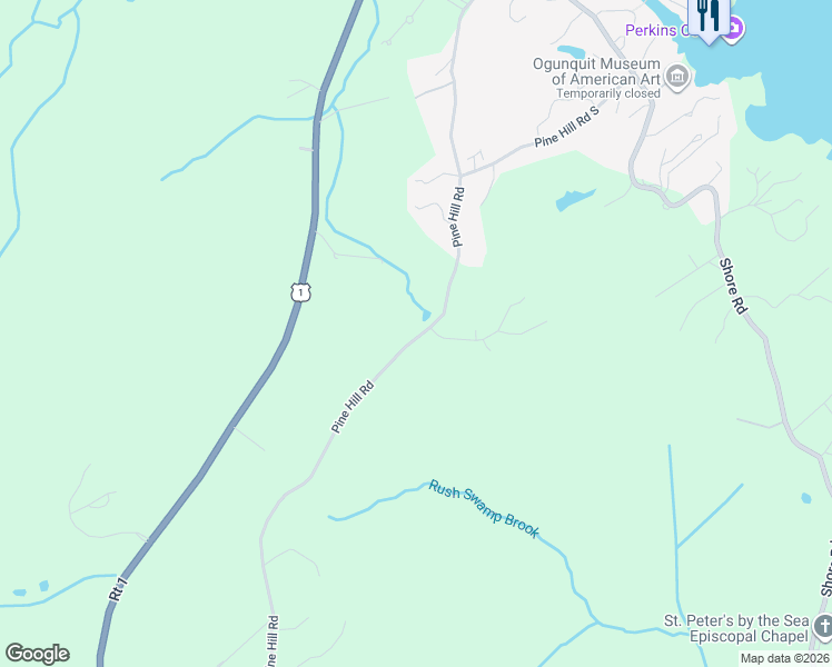 map of restaurants, bars, coffee shops, grocery stores, and more near 350 Pine Hill Road in York