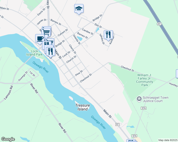 map of restaurants, bars, coffee shops, grocery stores, and more near 6 Cherry Street in Phoenix