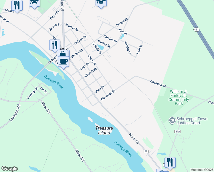 map of restaurants, bars, coffee shops, grocery stores, and more near 6 Cherry Street in Phoenix