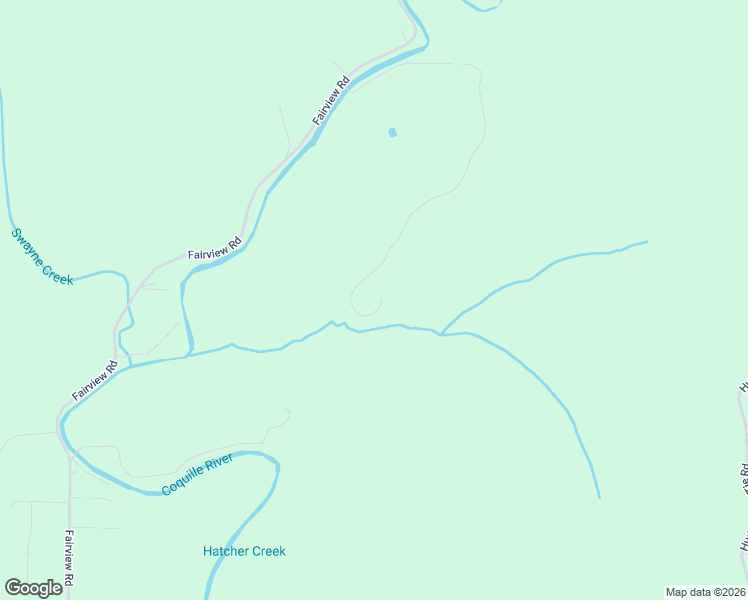 map of restaurants, bars, coffee shops, grocery stores, and more near 58994 Hampton Road in Coquille