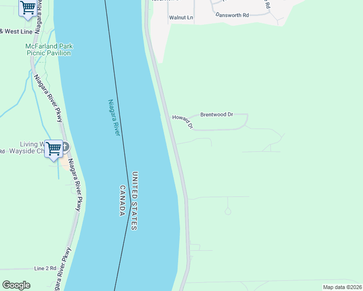map of restaurants, bars, coffee shops, grocery stores, and more near 3827 Lower River Road in Youngstown