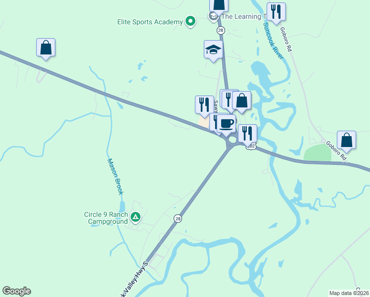 map of restaurants, bars, coffee shops, grocery stores, and more near 901 Suncook Valley Highway South in Epsom